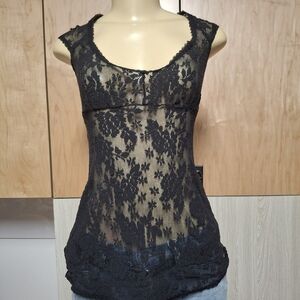 💋Victoria Secret Black Lace Sleeveless Top💋
